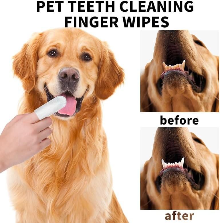 Dental Finger Wipes For Pets - MEUTWO