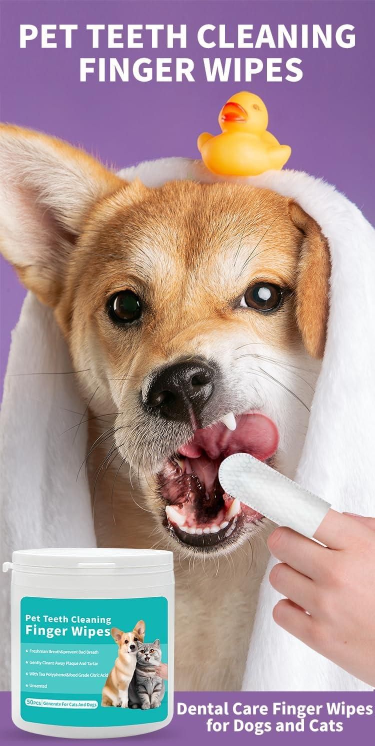 Dental Finger Wipes For Pets - MEUTWO